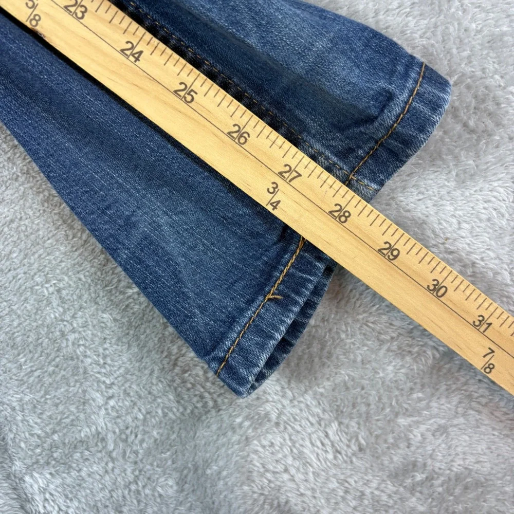 Levi's Jeans Men 31x30 (Fits 32x28) 502 Taper Whisker Faded Blue Regular Stretch